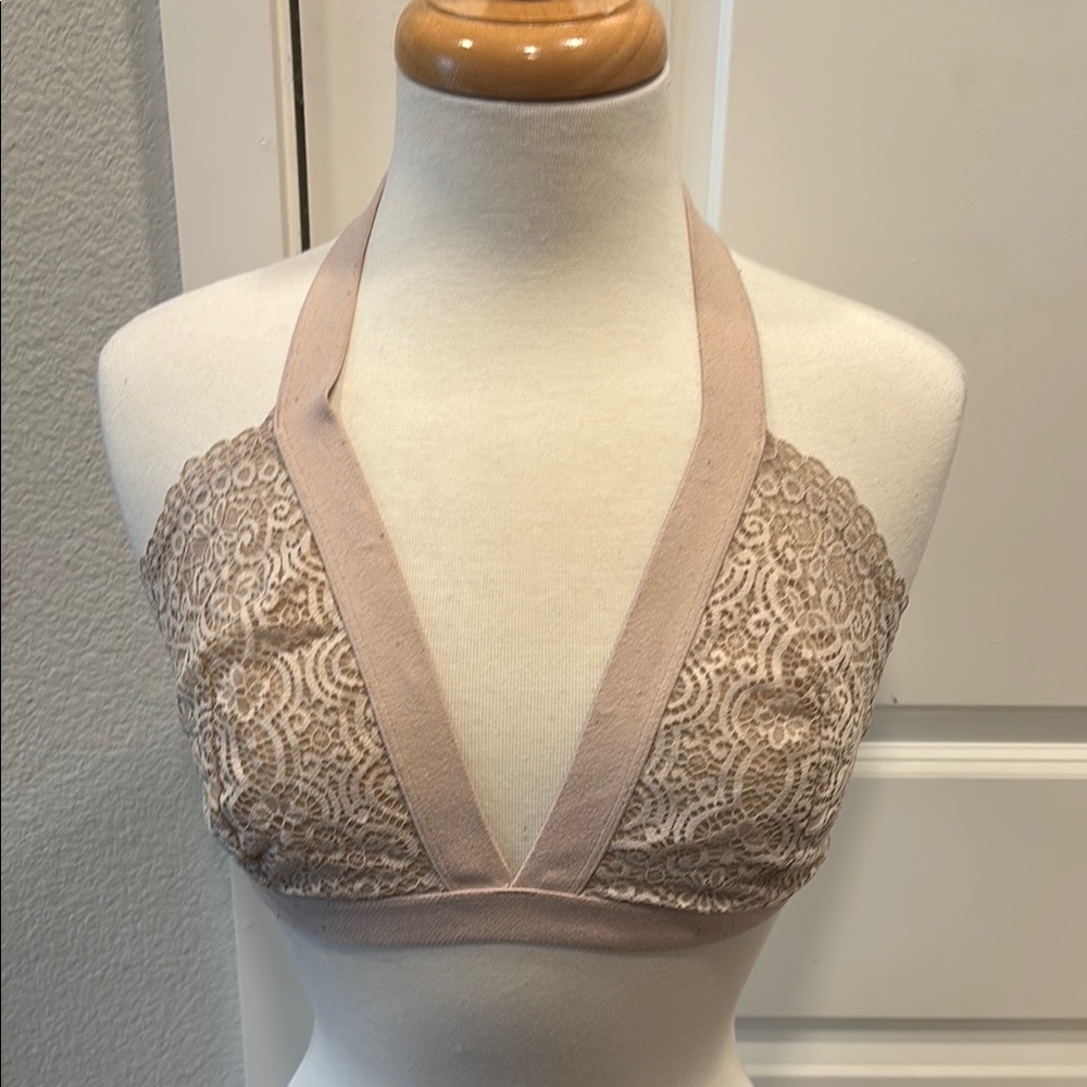 Colsie Blush Lace Halter Bralette